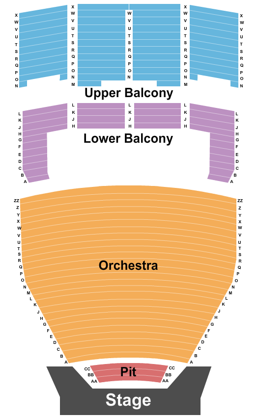 Saroyan Theatre SIX Seating Chart